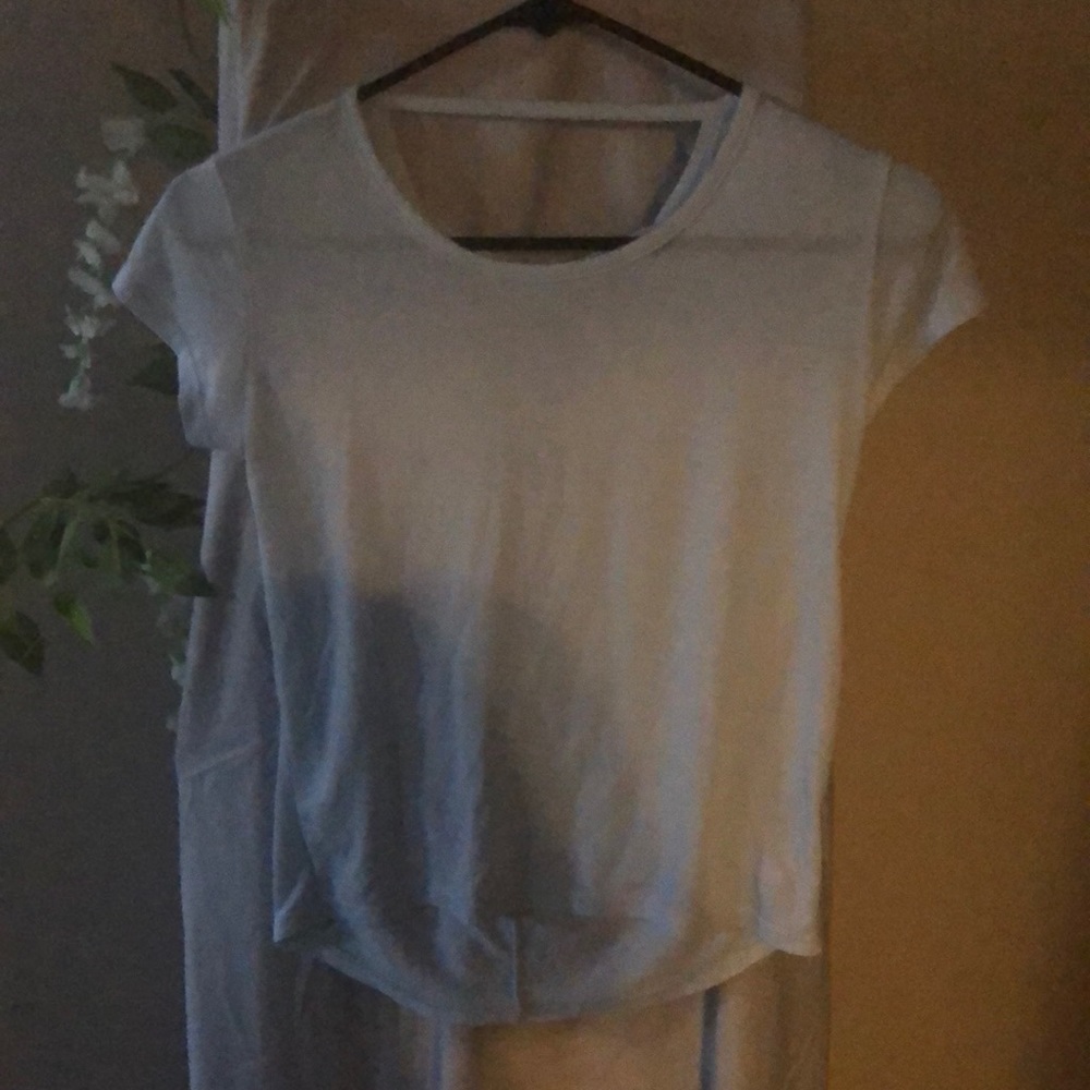 Light blue athletic girls blouse. By Zella